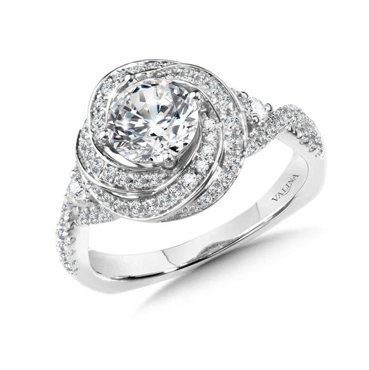 Valina Halo Style Diamond Engagement Ring R1011W
