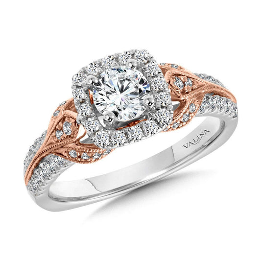 Valina Diamond Halo Engagement Ring R1012WP