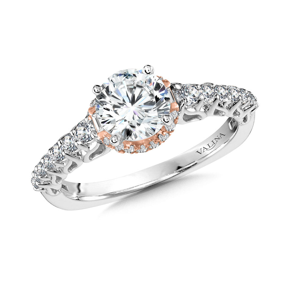 Valina Halo-Illusion Diamond Engagement Ring R1020WP