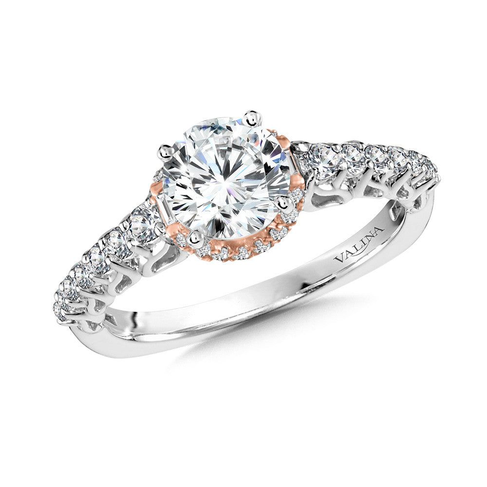 Valina Halo-Illusion Diamond Engagement Ring R1020WP