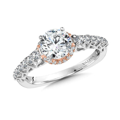 Valina Halo-Illusion Diamond Engagement Ring R1020WP