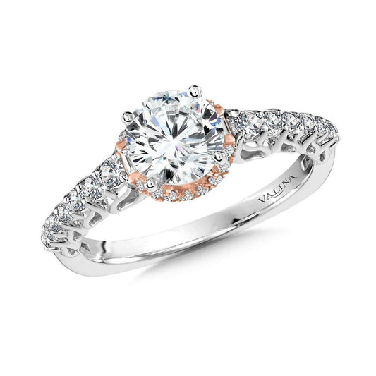 Valina Halo-Illusion Diamond Engagement Ring R1020WP
