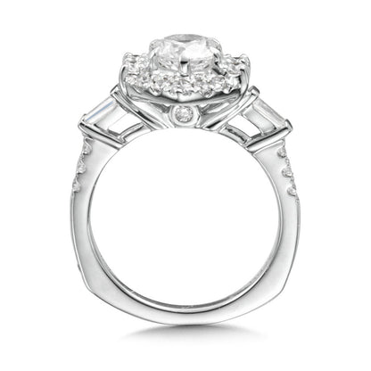 Valina Hexagon-Shaped Halo Diamond Engagement Ring R1022W