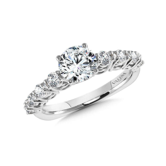 Valina Round Diamond Engagement Ring R1023W