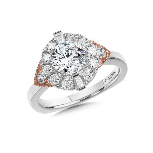 Valina Winged Halo Diamond Engagement Ring R1024WP