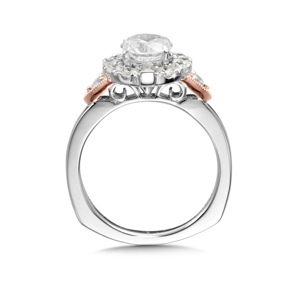 Valina Winged Halo Diamond Engagement Ring R1024WP