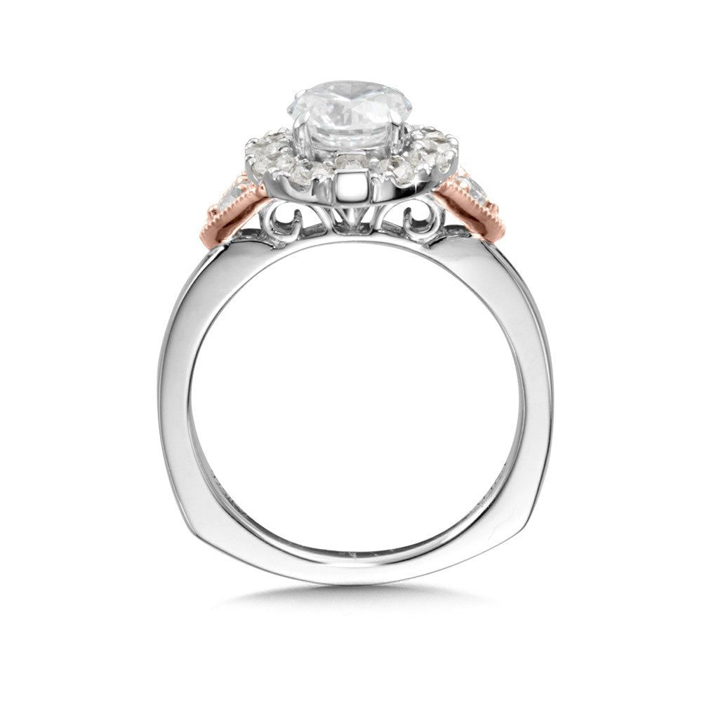 Valina Winged Halo Diamond Engagement Ring R1024WP