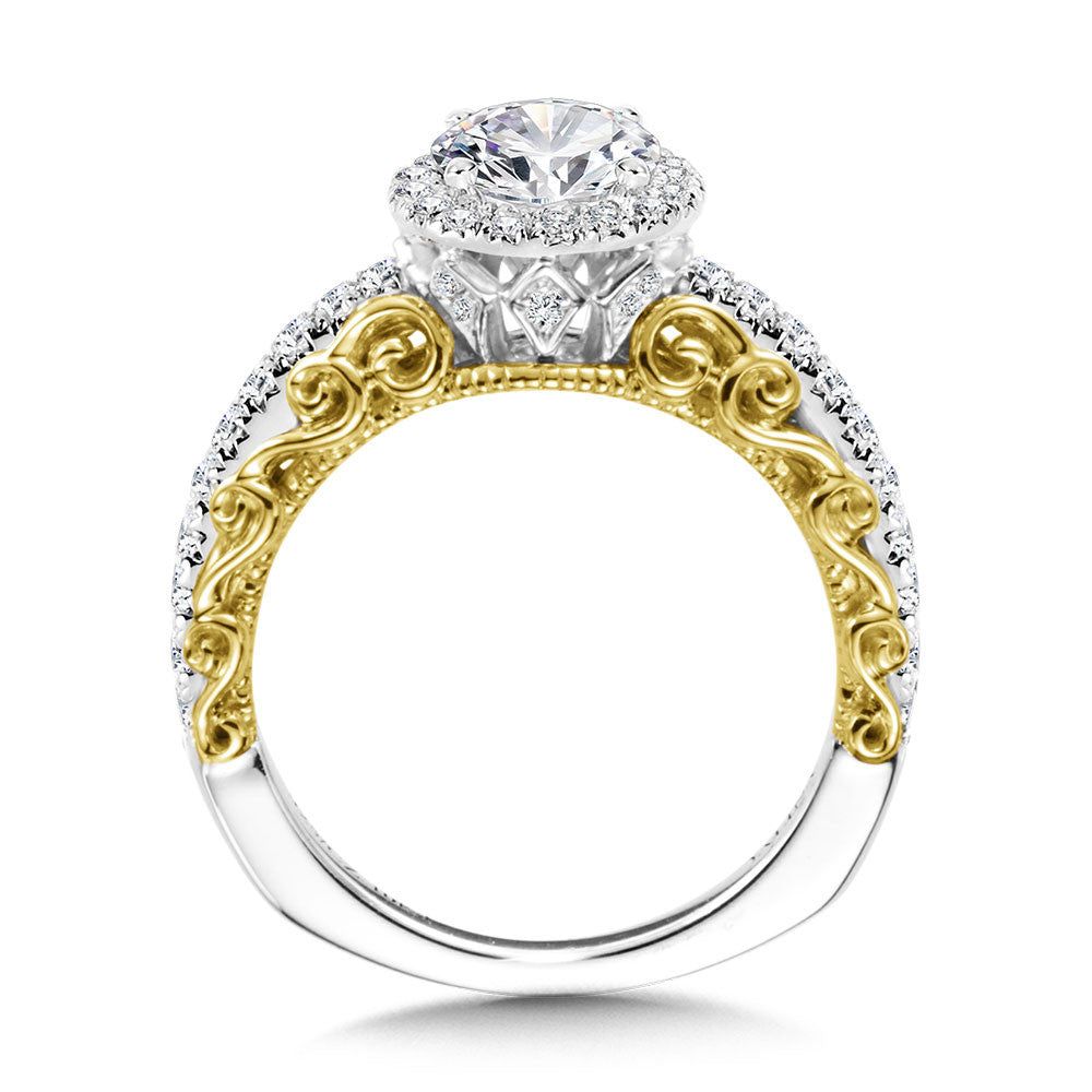 Valina Layered Halo Engagement Ring R1025WY
