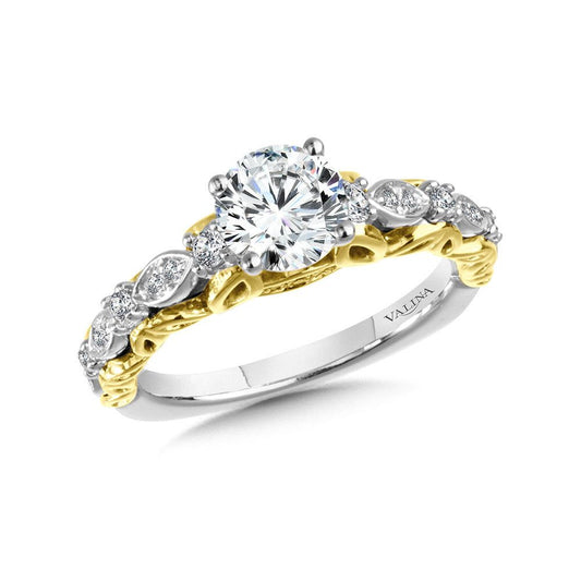 Valina Decorative Layered Diamond Engagement Ring R1027WY