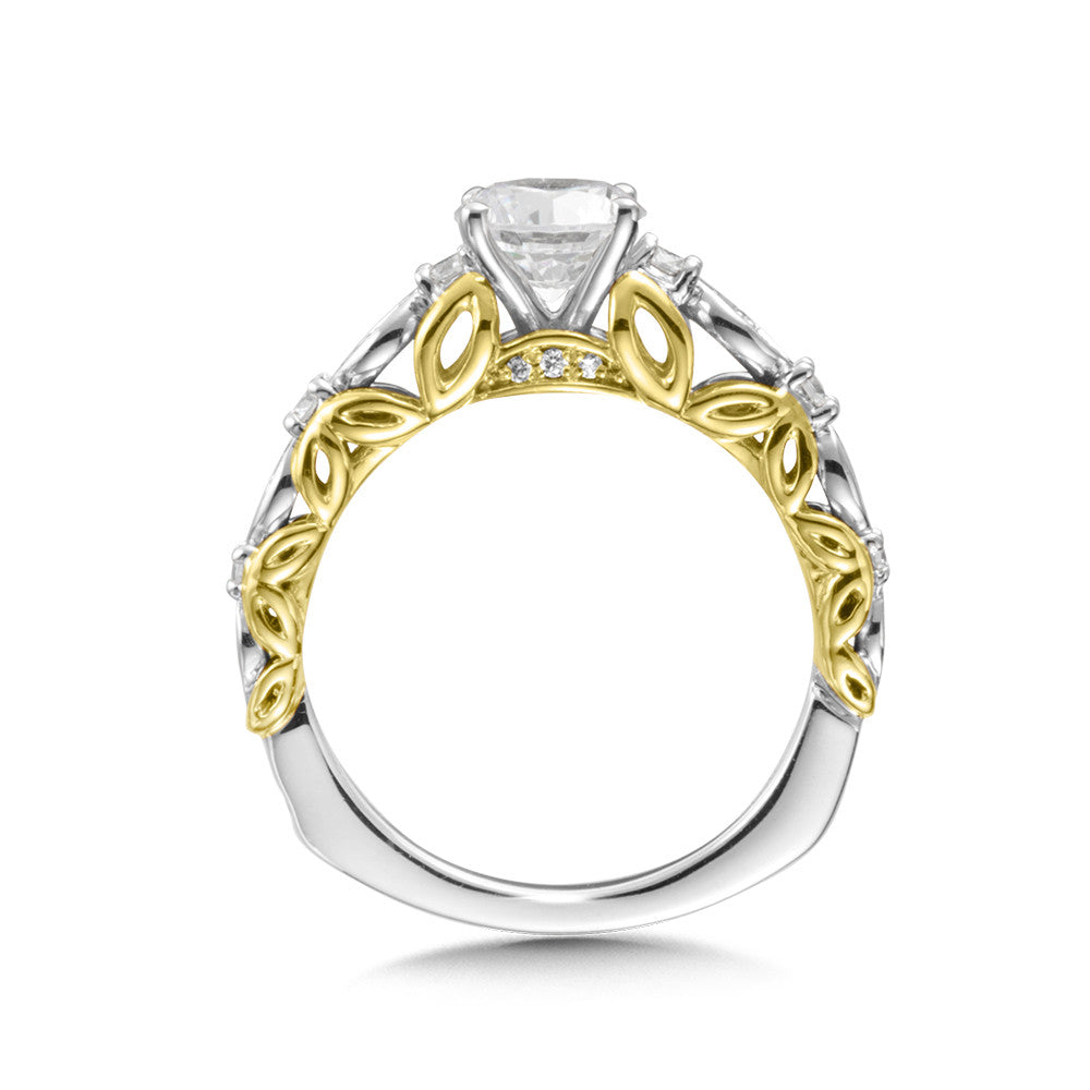 Valina Decorative Layered Diamond Engagement Ring R1027WY