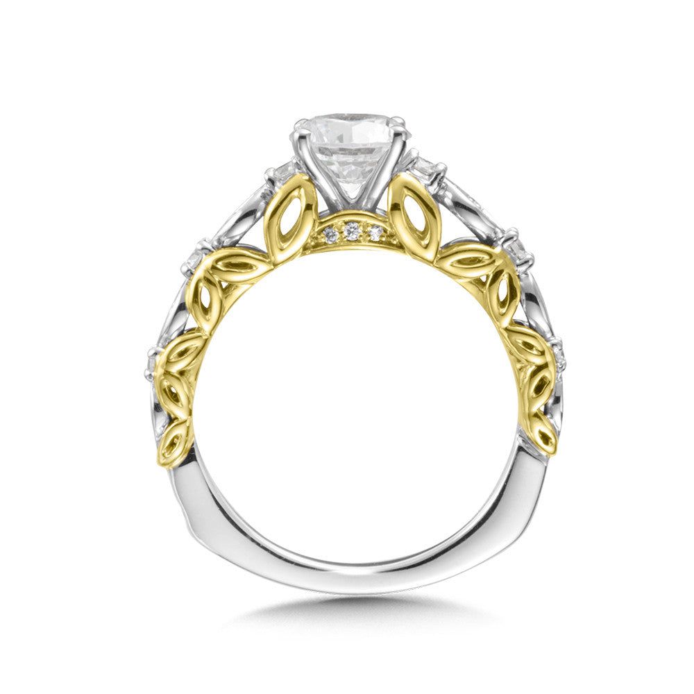 Valina Decorative Layered Diamond Engagement Ring R1027WY