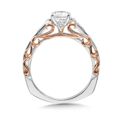 Valina Decorative Tapered Diamond Engagement Ring R1030WP