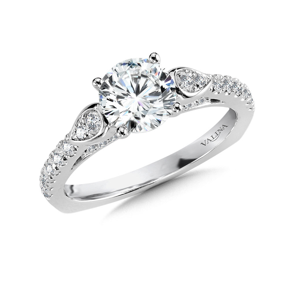 Valina Winged Diamond Engagement Ring R1035W