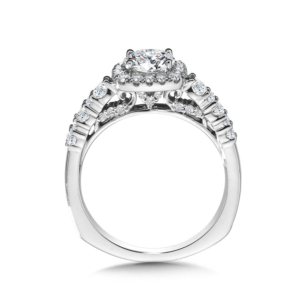 Valina Cushion-Shaped Halo Diamond Engagement Ring R1036W