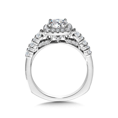 Valina Cushion-Shaped Halo Diamond Engagement Ring R1036W