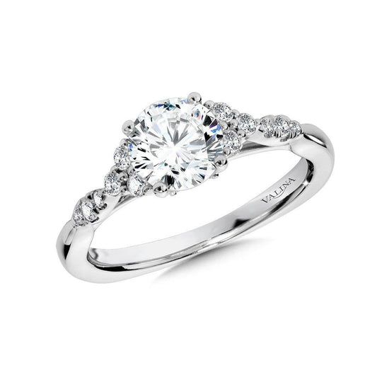 Valina Diamond Engagement Ring With Side Stones R1037W