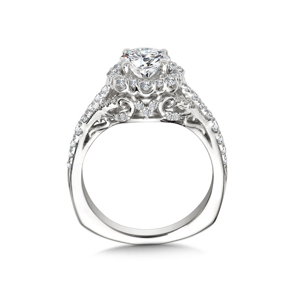 Valina Ornate Halo Diamond Engagement Ring R1047W