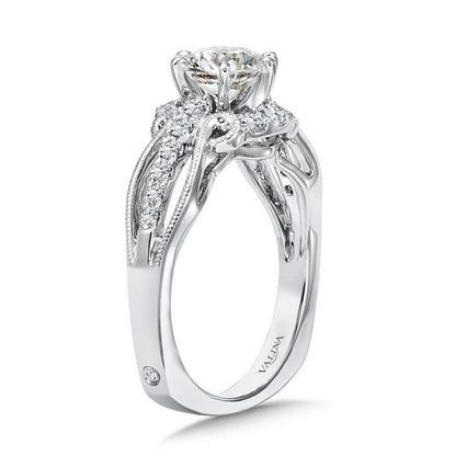 Valina Vintage Six-Prong Milgrain Diamond Engagement Ring R1068W
