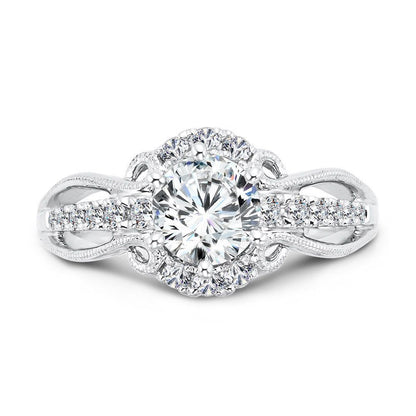 Valina Vintage Six-Prong Milgrain Diamond Engagement Ring R1068W
