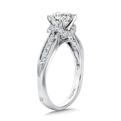 VINTAGE MILGRAIN DIAMOND ENGAGEMENT RING R1070W