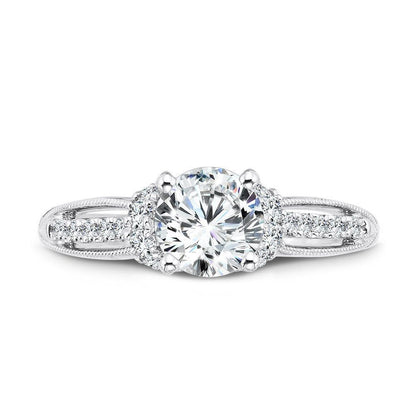 Valina Vintage Milgrain Diamond Engagement Ring R1070W