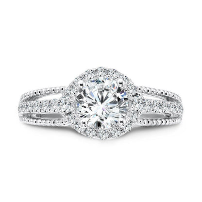Valina Vintage Diamond Halo Engagement Ring R1072W