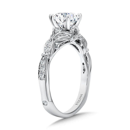 Valina Vintage Tapered Diamond Engagement Ring R1074W