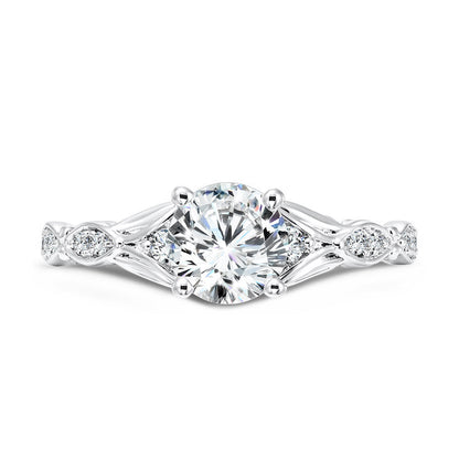 Valina Vintage Tapered Diamond Engagement Ring R1074W