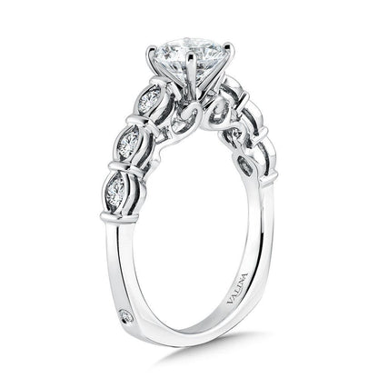 Valina Straight Diamond Engagement Ring R1075W