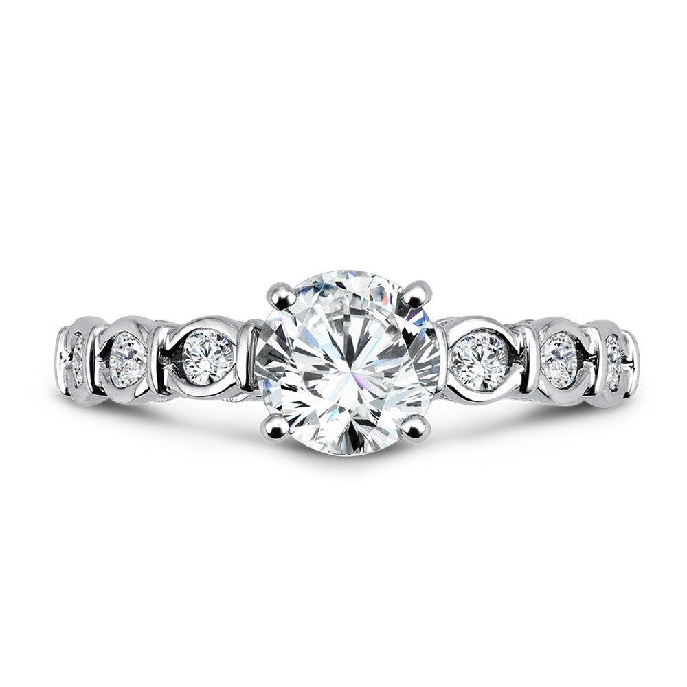 Valina Straight Diamond Engagement Ring R1075W