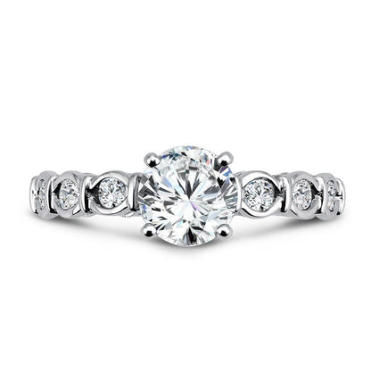 Valina Straight Diamond Engagement Ring R1075W