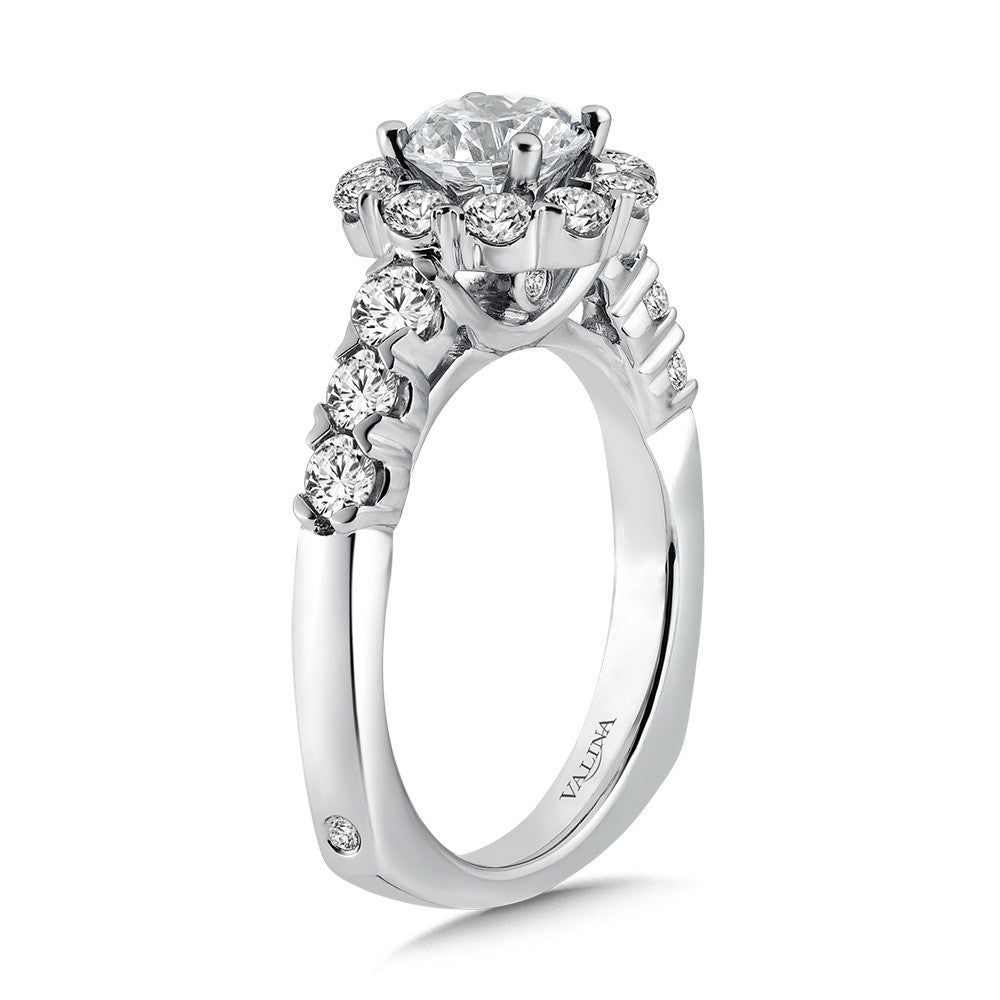 Valina Unique Diamond Halo Engagement Ring R1079W