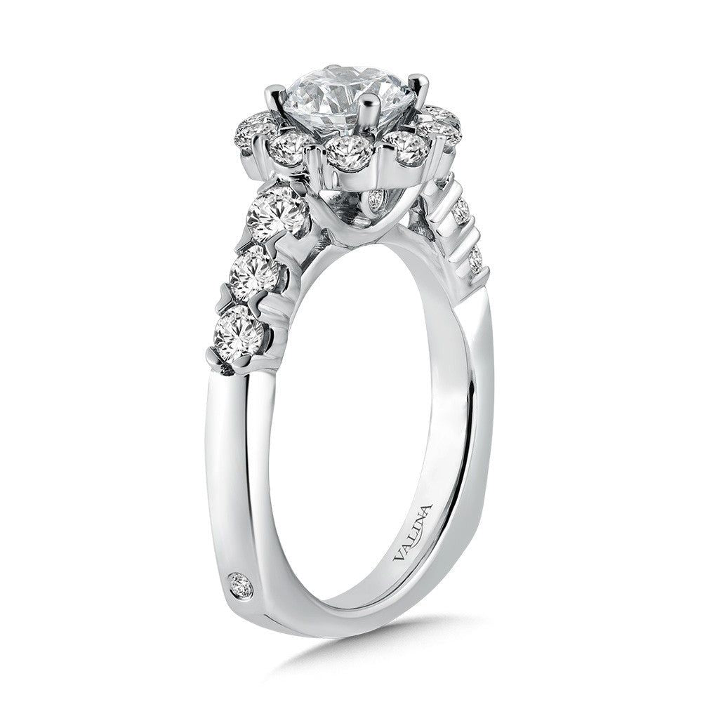 Valina Unique Diamond Halo Engagement Ring R1079W