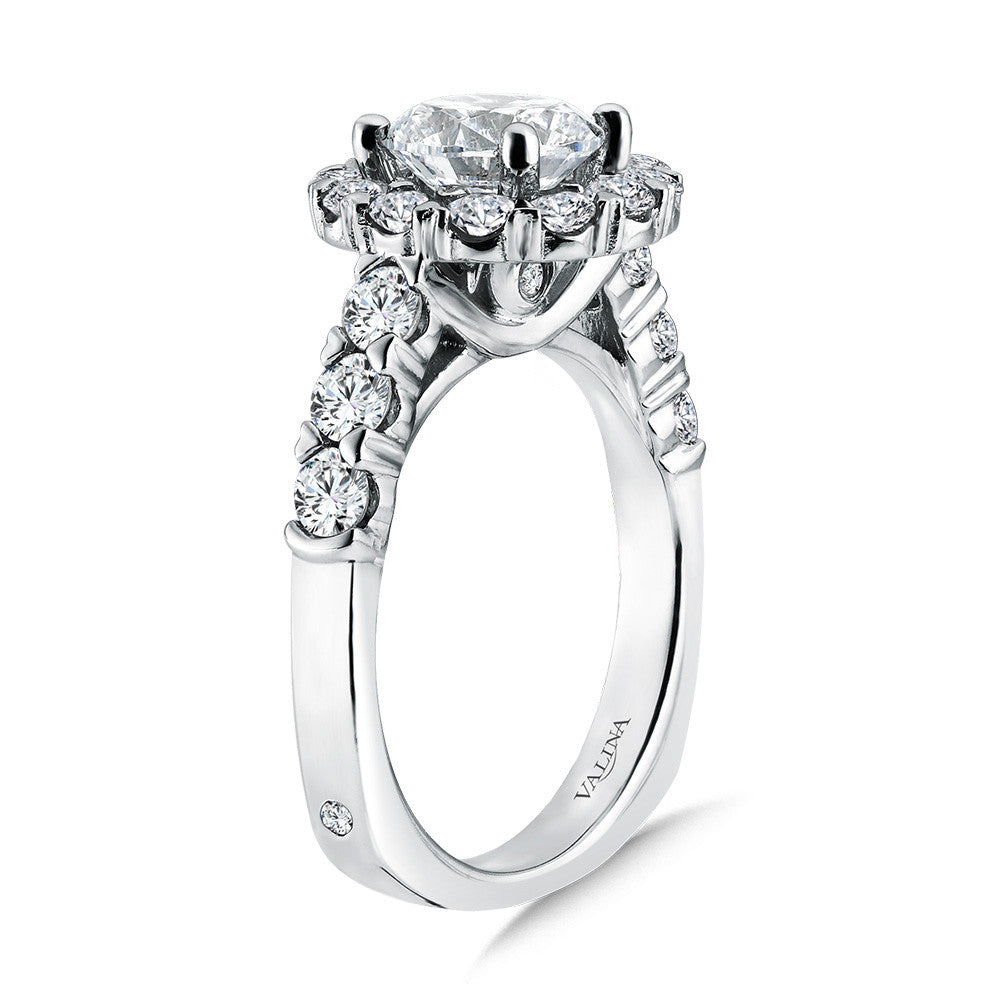 Valina Unique Diamond Halo Engagement Ring R1080W
