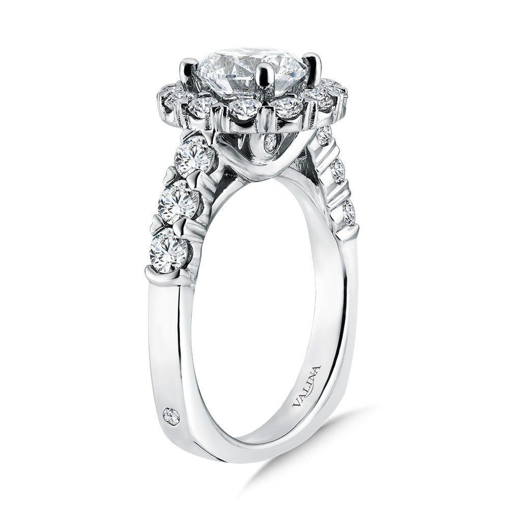 Valina Unique Diamond Halo Engagement Ring R1080W