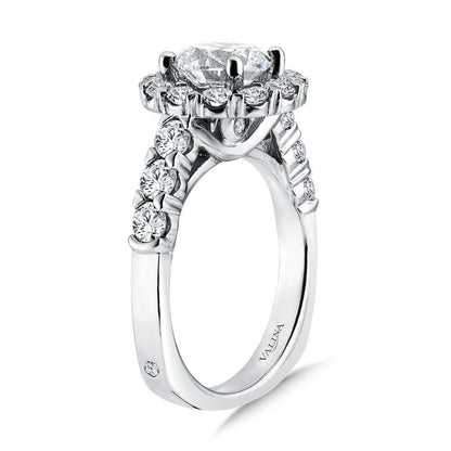 Valina Unique Diamond Halo Engagement Ring R1080W