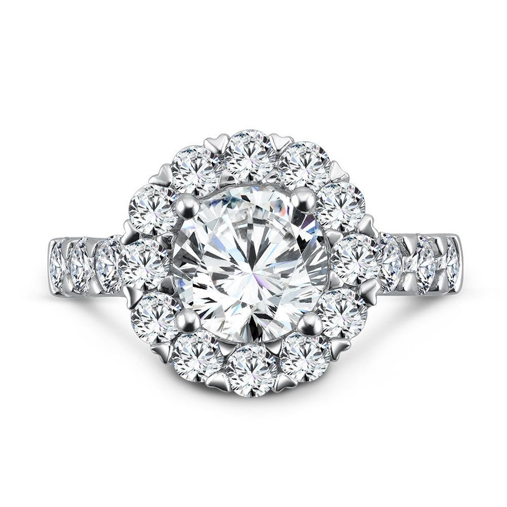 Valina Unique Diamond Halo Engagement Ring R1080W