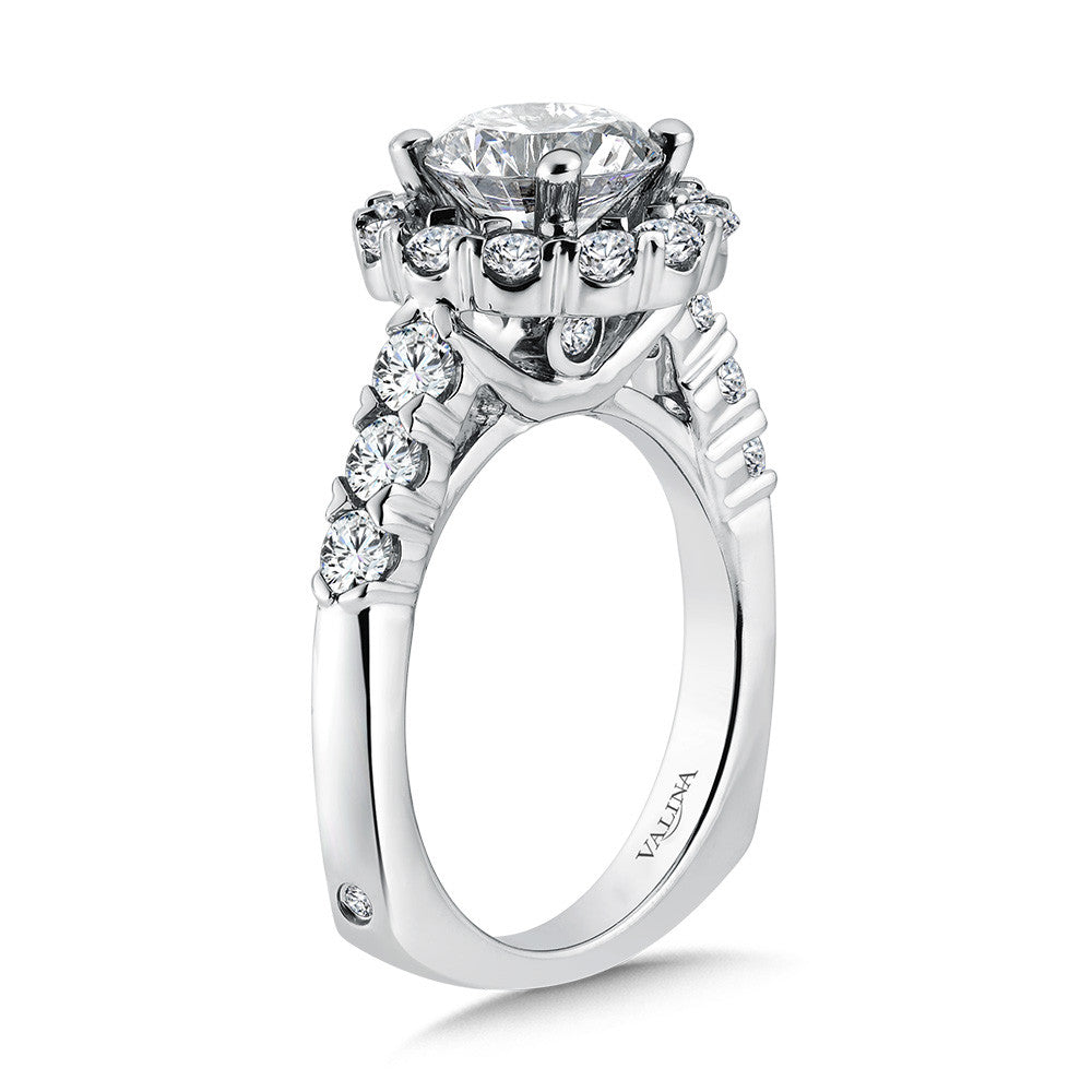Valina Unique Diamond Halo Engagement Ring R1081W