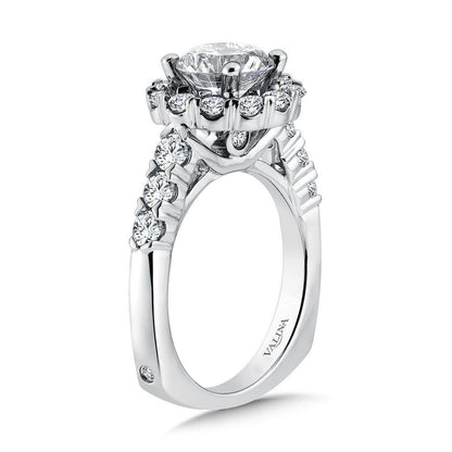 Valina Unique Diamond Halo Engagement Ring R1081W