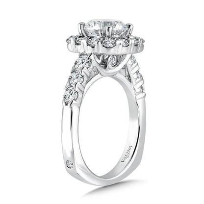 Valina Unique Cushion-Shaped Halo Diamond Engagement Ring R1082W