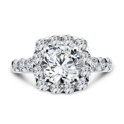 Valina Unique Cushion-Shaped Halo Diamond Engagement Ring R1082W