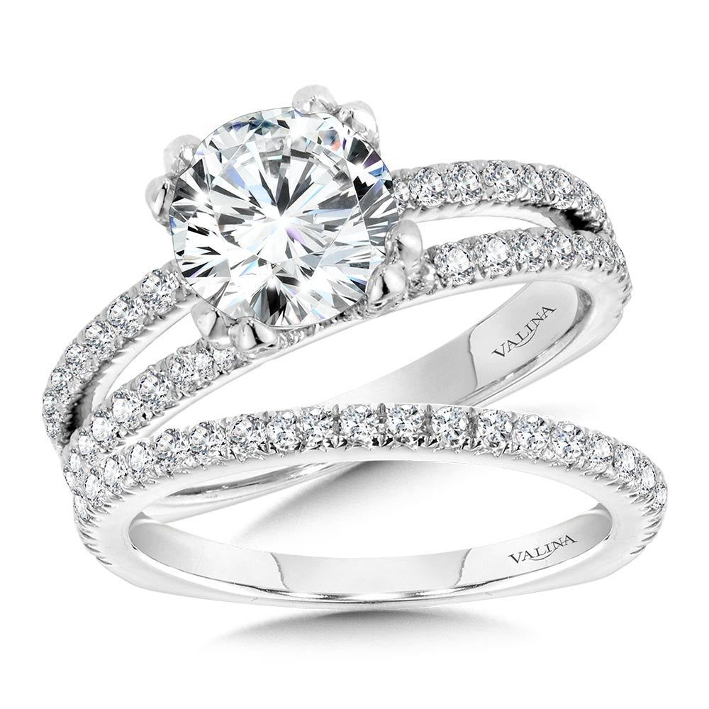 Valina Double-Prong Split Shank Diamond Engagement Ring R1091W