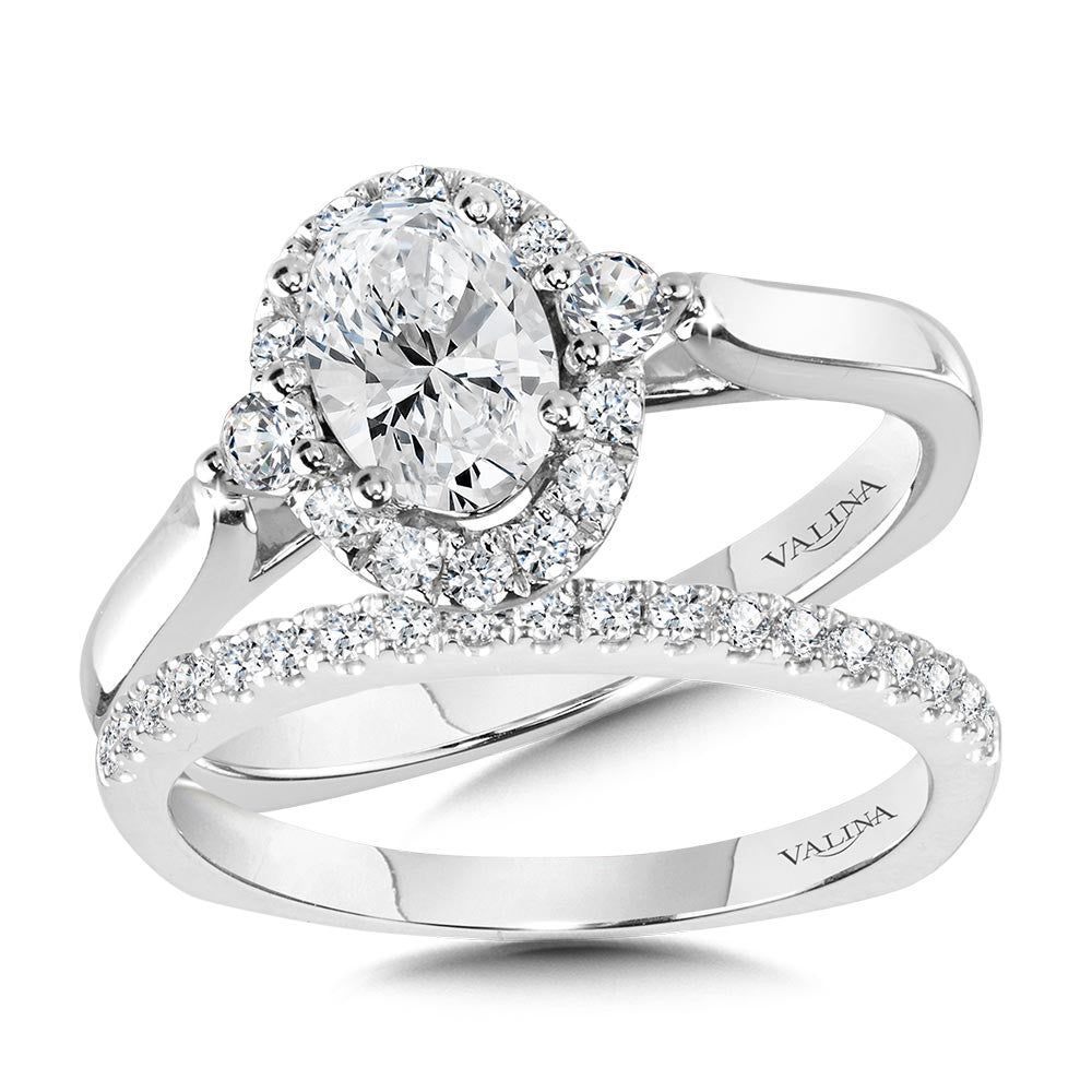 Valina Oval Diamond Halo Engagement Ring R1092W