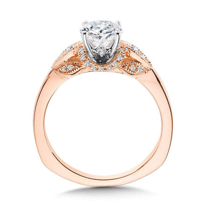 Valina Vintage Milgrain Diamond Engagement Ring R1099P