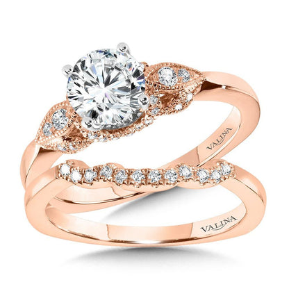 Valina Vintage Milgrain Diamond Engagement Ring R1099P