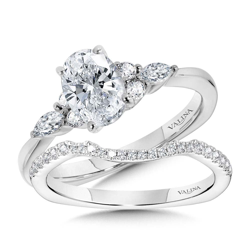Valina Tapered Diamond Engagement Ring R1106W