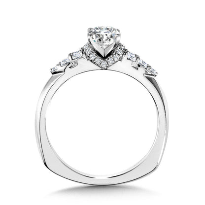 Valina Tapered Oval Diamond Engagement Ring R1107W