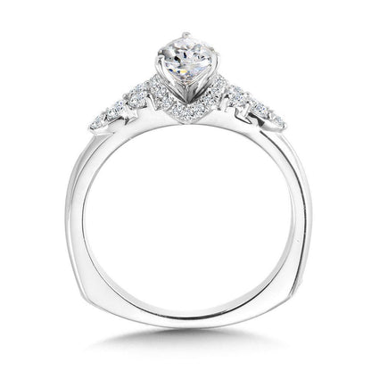 Valina Tapered Pear Diamond Engagement Ring R1109W