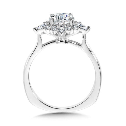 Valina Star Halo Diamond Engagement Ring R1113W