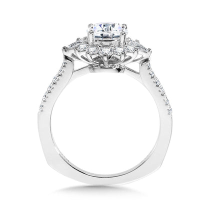 Valina Statement Diamond Halo Engagement Ring R1114W